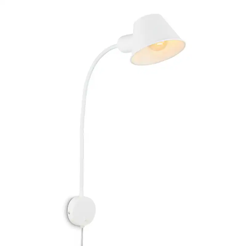 Bettleuchte Bettlampe schwenkbar Leselampe 1xE27 10W weiß Schlafzimmer Briloner