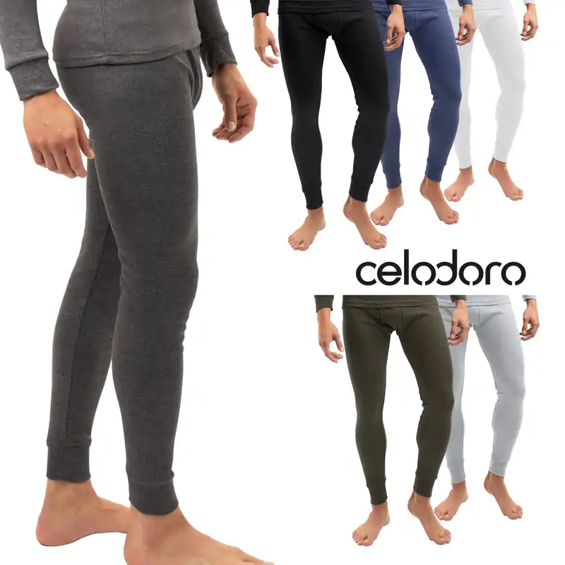 2er Pack Herren Ski- und Thermounterhose Light - Lange Winter Unterhose