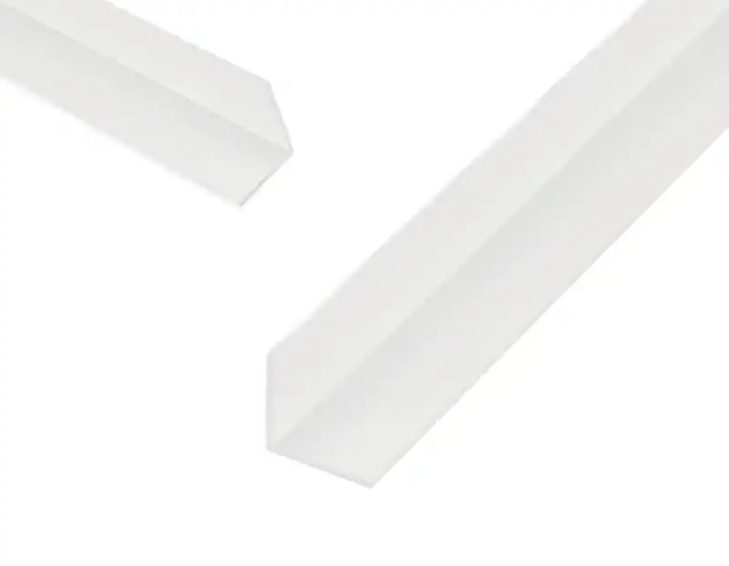 PVC Winkelprofil, L Profil Kunststoff weiss, Eckschienen Kantenschutzprofil