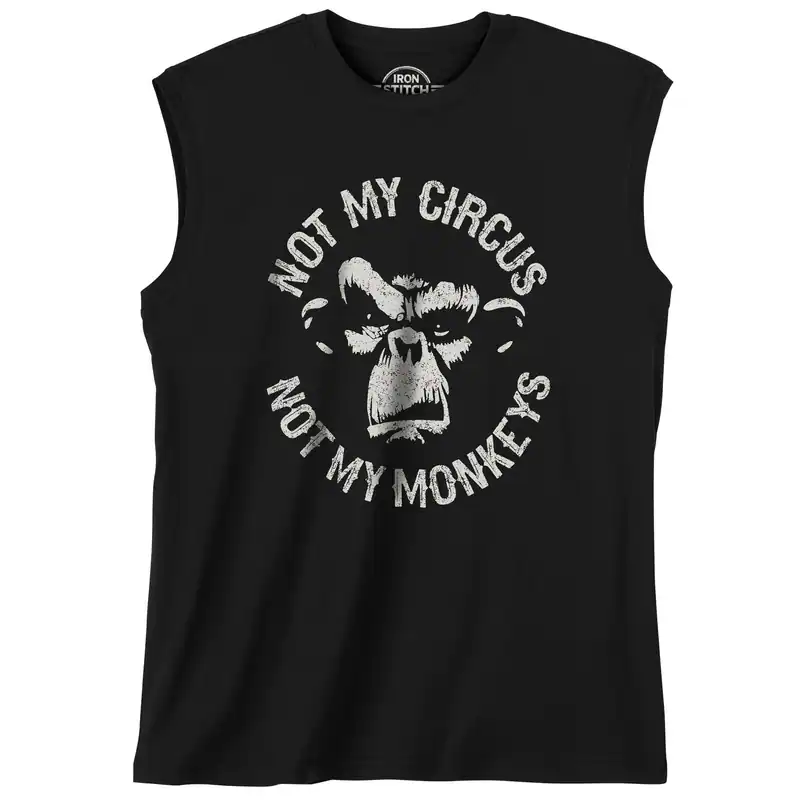 Iron Stitch XXL Muskelshirt schwarz Not My Circus 3XL 4XL 5XL 6XL 7XL 8XL 10XL – neu – Herrenmode – Foto 1 von 2