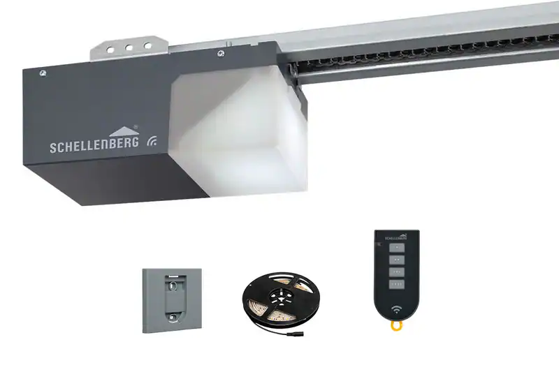 Garagentorantrieb Set Drive M mit Schiene Beleuchtung Handsender Wandhalter