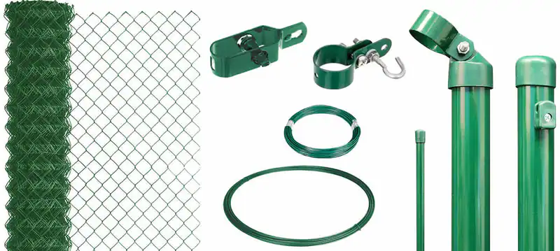 Alberts Maschendrahtzaun Set, Grün, Anthrazit, Komplettset, Gartenzaun, Zaun