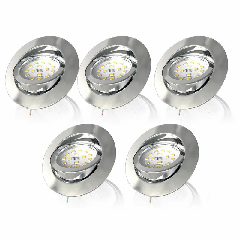 5er SET Einbaustrahler LED ultra-flach Deckenspots dimmbar 230V Einbauleuchten