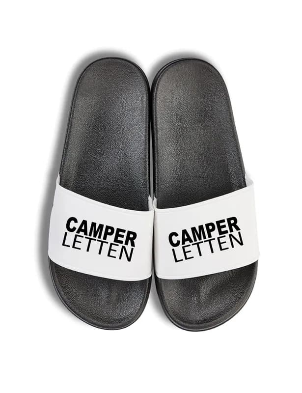 Camper Letten Unisex Badelatschen – Print Logo Fun für Camper Herren und Damen
