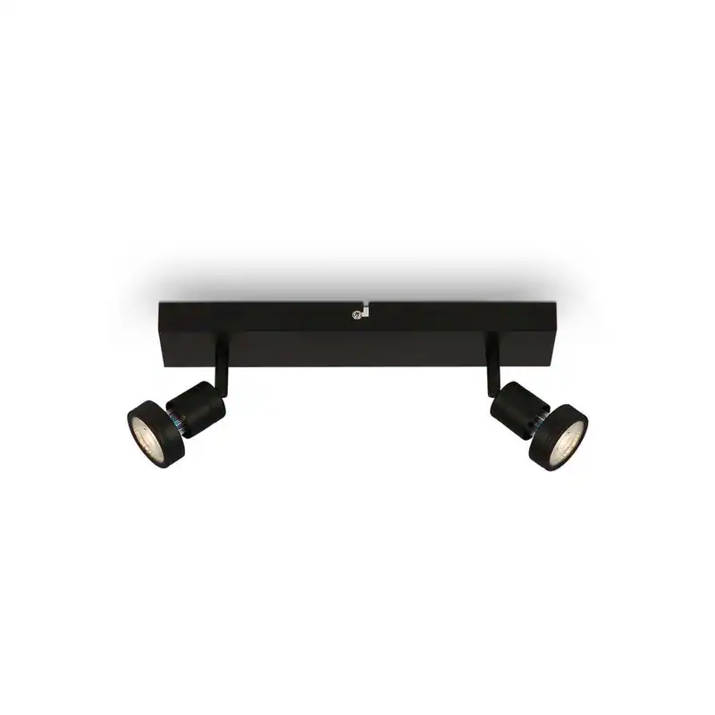 LED Deckenleuchte Deckenlampe Spots schwenkbar 5W 2xGU10 schwarz Briloner