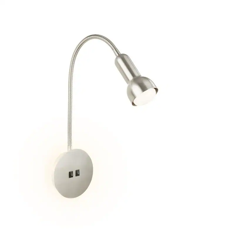 LED Leselampe Schwenkbar Backlighteffekt Getrennt Schaltbar Matt-nickel 39cm