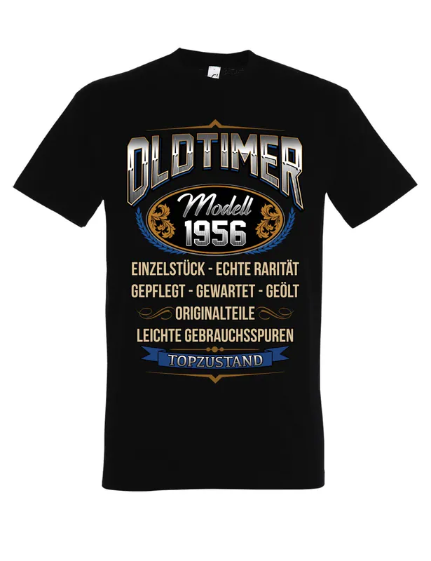 Youth Designz Herren T-Shirt 70. Geburtstag 1956 Oldtimer Fun Print Geschenk