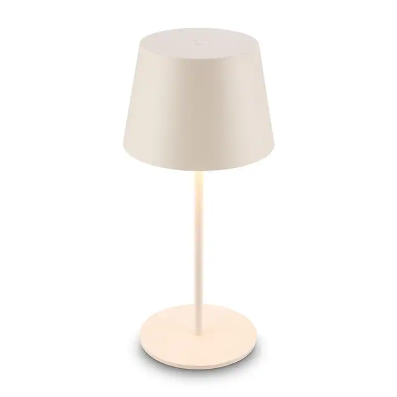 LED Tischlampe Akku Tischleuchte IP44 Touch Dimmbar Kabellos 20,5cm Weiß