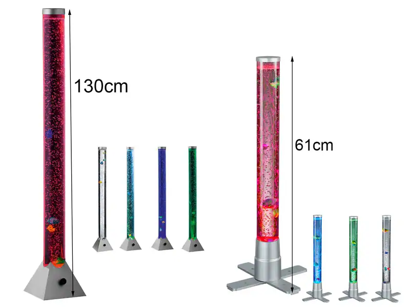 LED Säulenlampe Blasensäule Stehlampe Sprudelsäule Lichtsäule mit Wasser & Licht