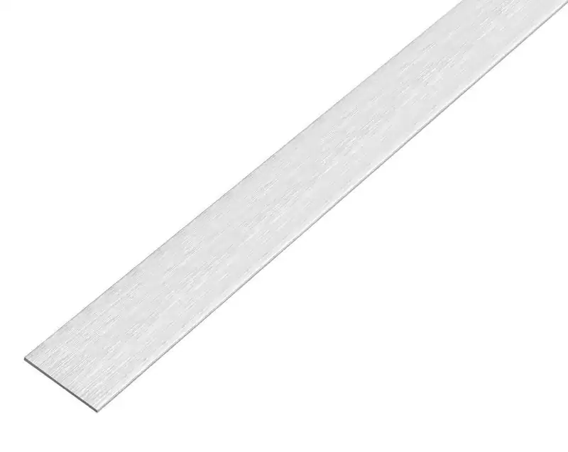 Alberts Flachstange, Edelstahl hell, selbstklebend, Aluminium, Alu Flachprofil