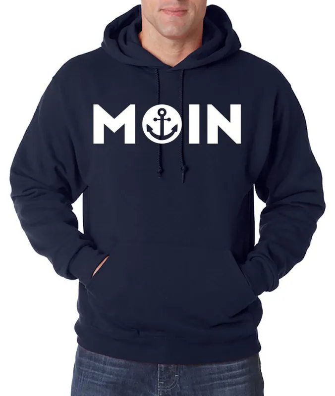 Youth Designz Herren Hoodie MOIN Anker Pullover Print Spruch Hafen Hamburg Fun