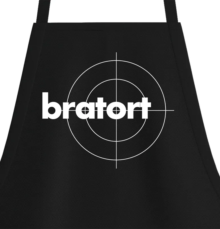 Grillschürze Schürze Kochschürze Unisex BRATORT Lustig Spruch TV BBQ Garten Fun