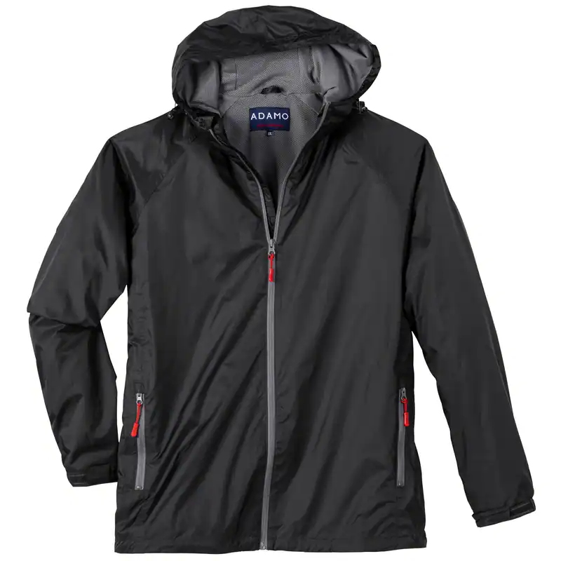 Adamo Fashion Übergrößen Regenjacke schwarz