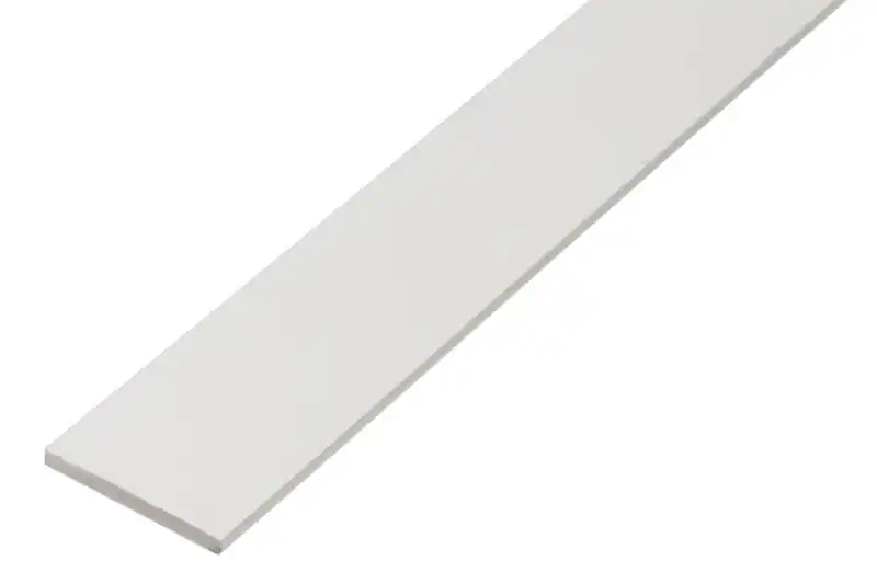 Alberts Flachstange Flachstab Flachmaterial Flachprofil Weiss Kunststoff 1m 2m