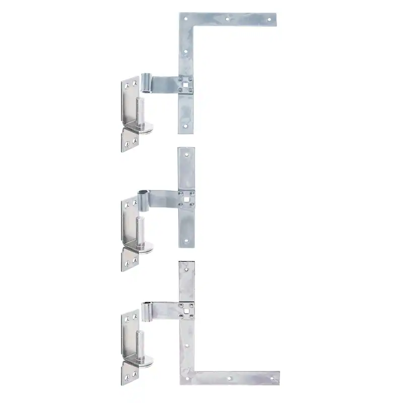Set aus Mittelband Fensterladen Winkelband oben und unten 200mm mit Kloben Ø13mm