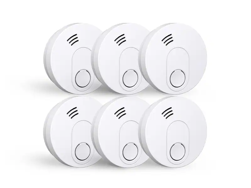 6er Set ELRO Rauchmelder 10 Jahres Batterie mit Magnethalterung - Brandmelder