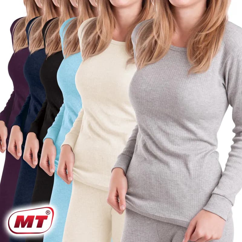 MT® Damen Thermo Unterhemd Thermounterwäsche Langarm Shirt