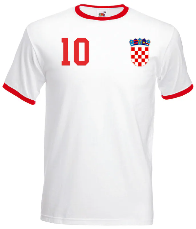Youth Designz Herren T-Shirt Kroatien Hrvatska mit WUNSCHNAME + NUMMER Trikot WM