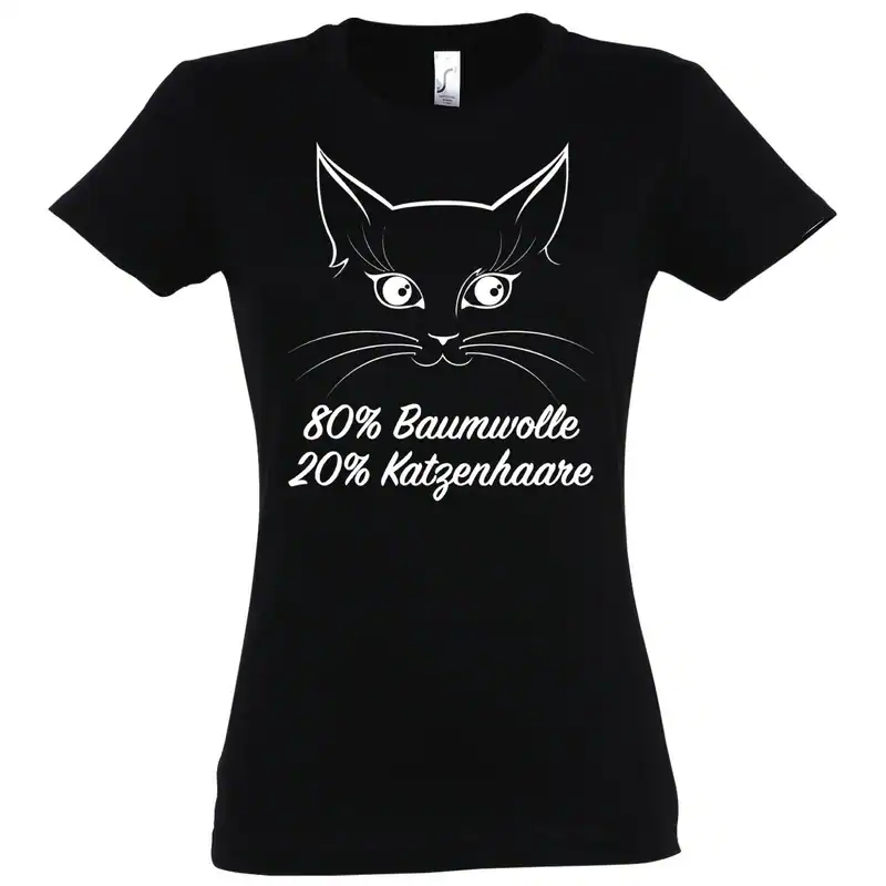 Youth Designz Katzenmama Damen T-Shirt Lustig Haustier Katze Haare Cat Freunde