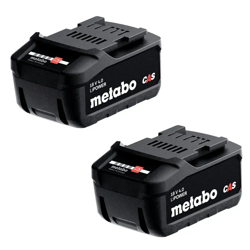 Metabo Ersatzakku SET 18 Volt 2x 4,0 Ah Li-Ion Akkupack Schiebeakku CAS Mafell