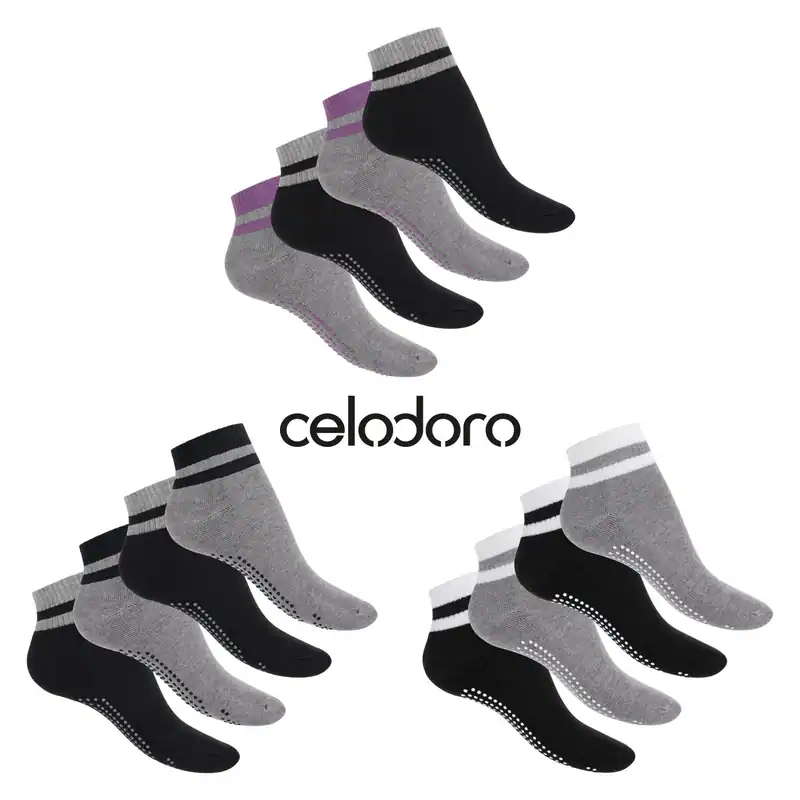 4 Paar Yoga-Socken Pilates-Socken, Antirutsch-Massage-Sohle