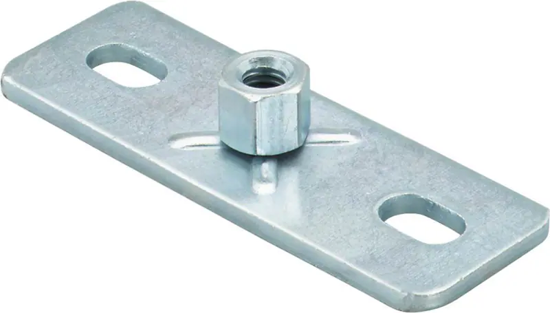 Fischer 25 Stück Grundplatte GPL, Rohrinstallation, Stahl galvanisch verzinkt