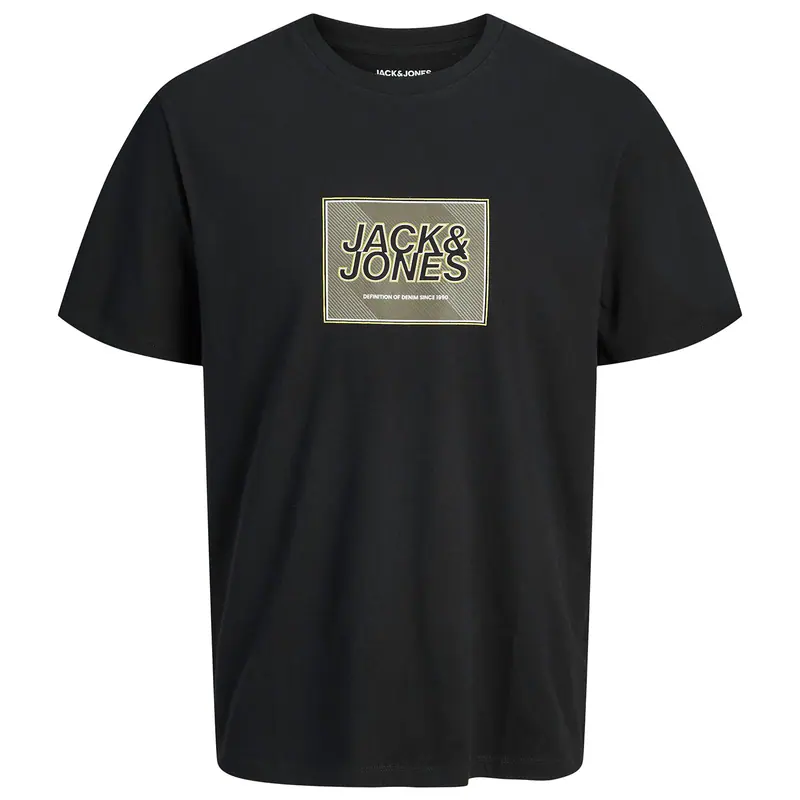 Jack&Jones Übergrößen T-Shirt schwarz JJRAIN Print