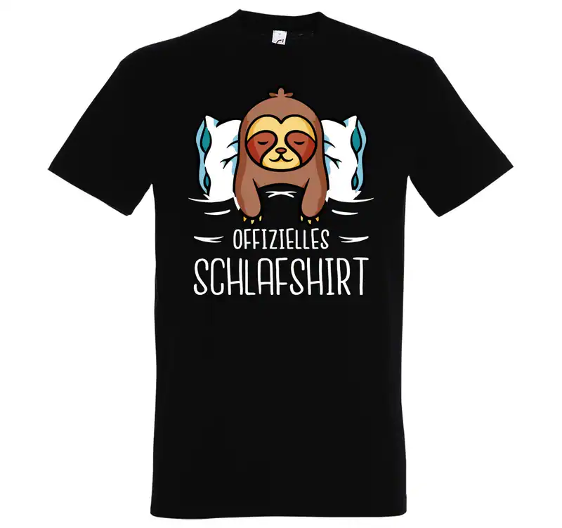 Youth Designz Offizielles Schlafshirt Herren T-Shirt mit Print Lustig Faultier