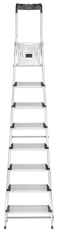 Hailo 8 Stufen Alu-Sicherheits-Haushaltsleiter L80 XXL ComfortLine Stehleiter