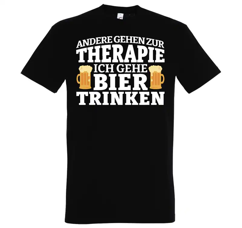 Youth Designz Herren T-Shirt ICH GEHE BIER TRINKEN Fun Lustig Saufen Therapie