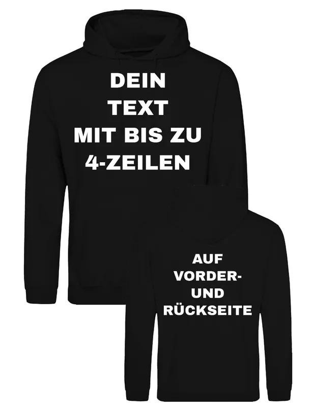 Herren Hoodie bedrucken mit Wunschtext personalisiertes Geschenk Männer Pullover