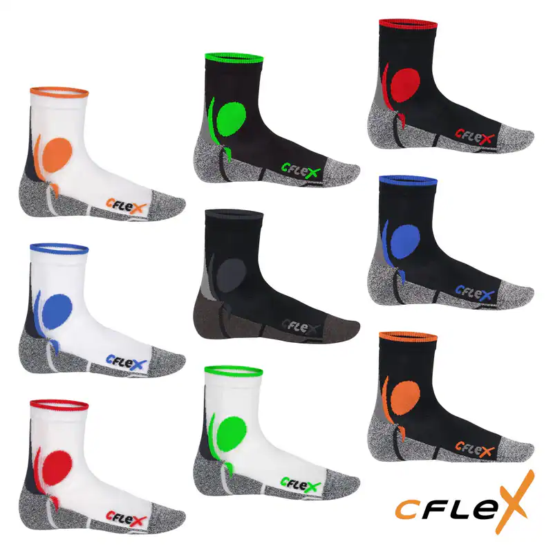 CFLEX Running Sport Socks, 4er Pack Laufsocken Sportsocken für Damen & Herren