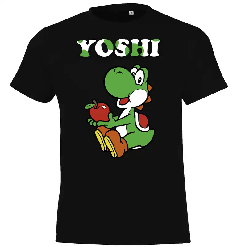 Youth Designz Yoshi Kinder T-Shirt Print Lustig Logo Luigi Nerd Mario Gaming Fun