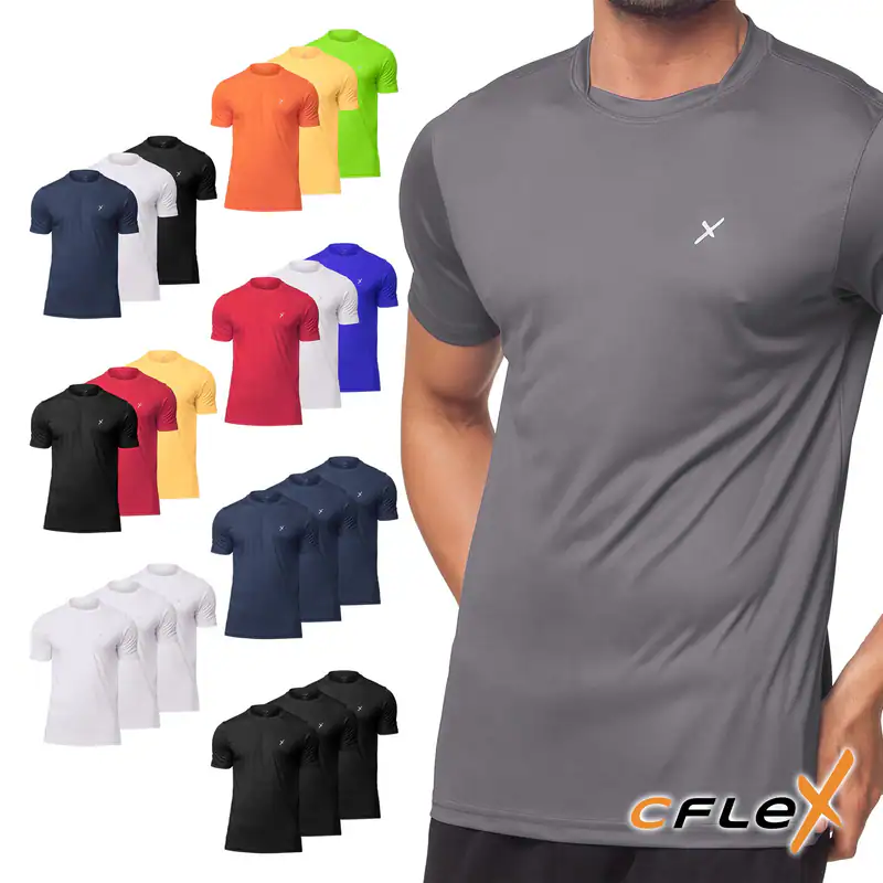 CFLEX Herren Sport Shirt 3er Pack - Fitness T-Shirt Sportswear Collection