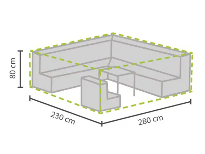 Schutzhülle Abdeckung XL für Loungemöbel, 280x230cm, Abdeckplane Lounge Garten