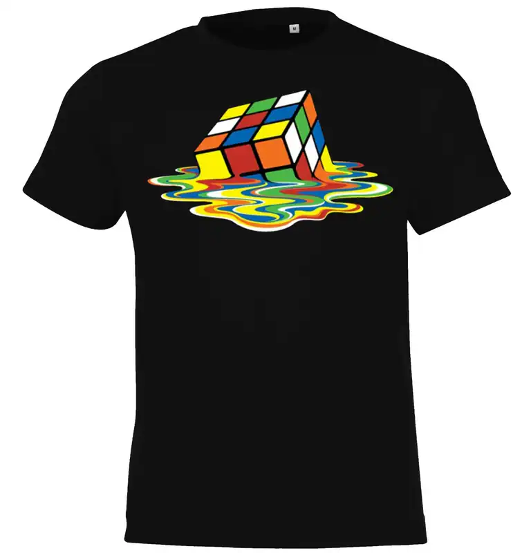 Youth Designz Zauberwürfel Kinder T-Shirt Cube Logo Print Lustig Nerd Fun Würfel