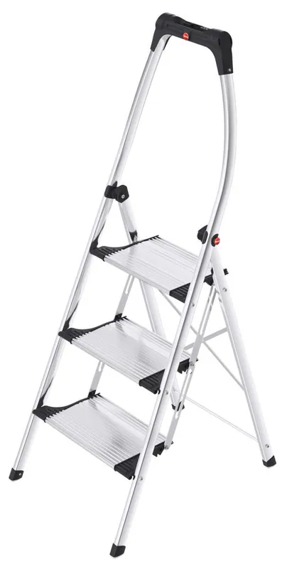 Hailo K100 Komfort-Klapptritt 3 Stufen Trittleiter Klappleiter Tritthocker Alu
