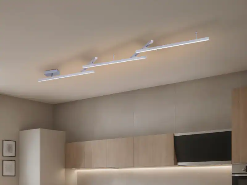 Große LED Beleuchtung Küche Arbeitsfläche WIZ Küchendeckenlampen dimmbar