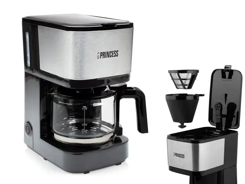 Filterkaffeemaschinen Glas Edelstahl mit Permanentfilter - Kaffeefiltermaschinen