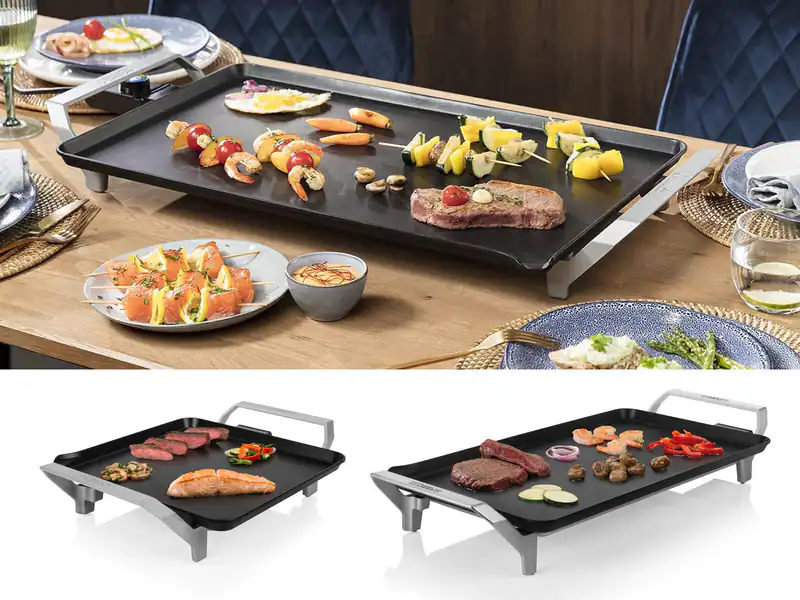 Elektro Teppanyaki mit Grillplatte - Japanischer Tischgrill elektrischer Tepan
