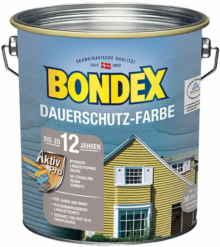 Holzfarbe Wetterschutzfarbe Dauerschutz-Holzfarbe 2,5L 11 Farben Holzschutzfarbe