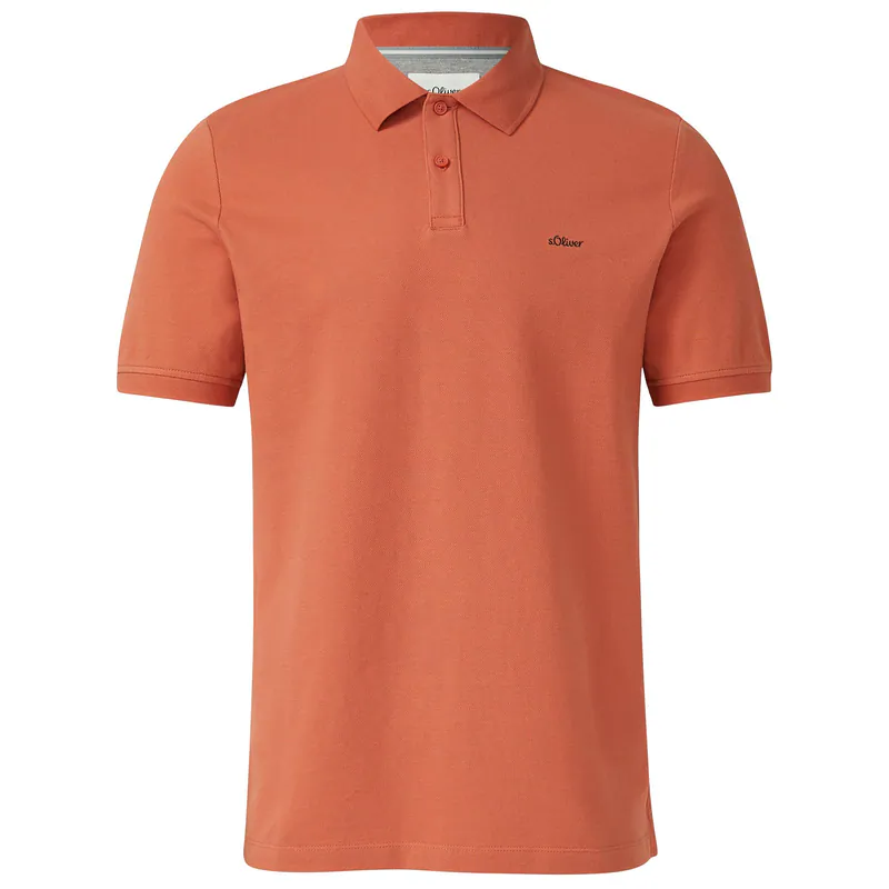 s.Oliver Übergrößen Basic-Poloshirt terra