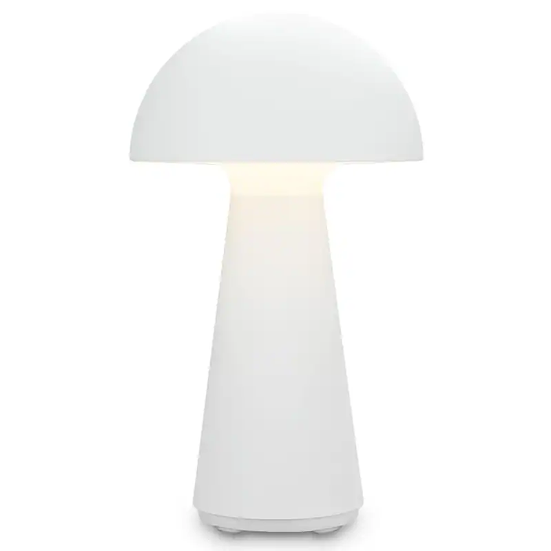 Tischleuchte LED Akku Lampe Tischlampe 28cm Pilz Dekolampe USB IP44 Weiß