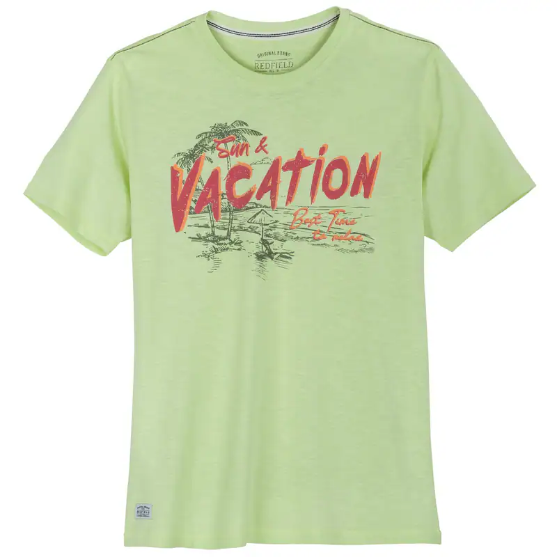 Redfield Übergrößen T-Shirt Vacation lime