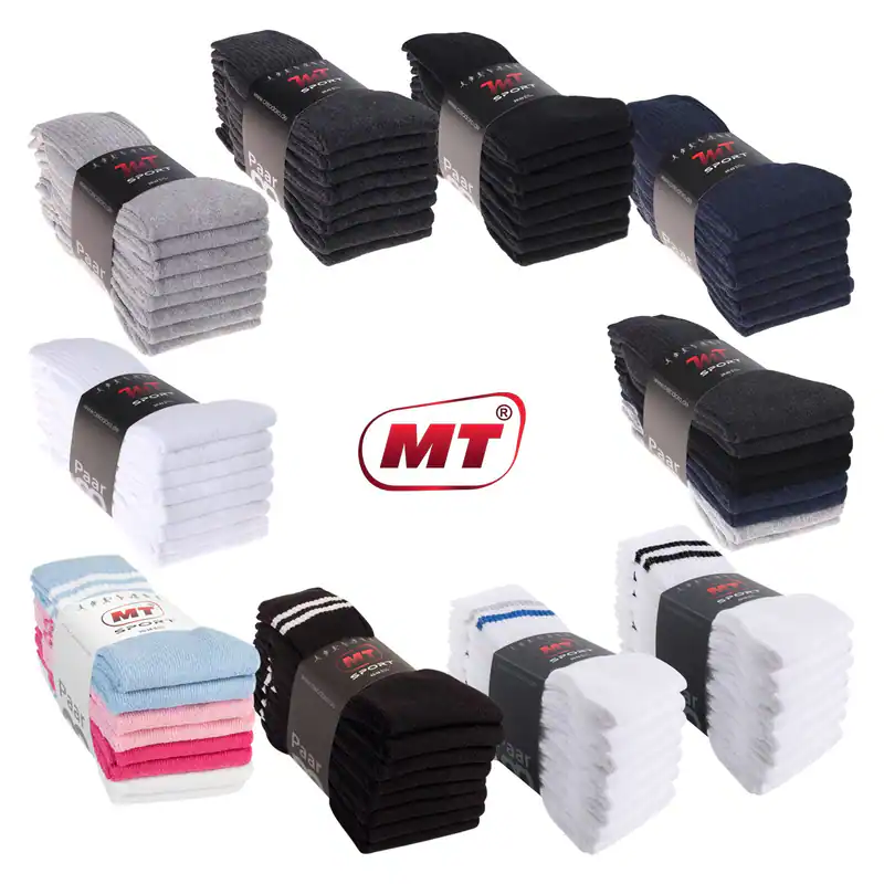 MT 8 Paar | 16 Paar Tennissocken für Damen & Herren
