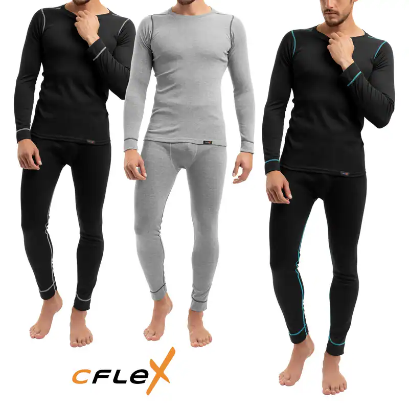 CFLEX POLARDRY Herren Sport Thermowäsche Set Thermohemd + Thermohose M L XL XXL