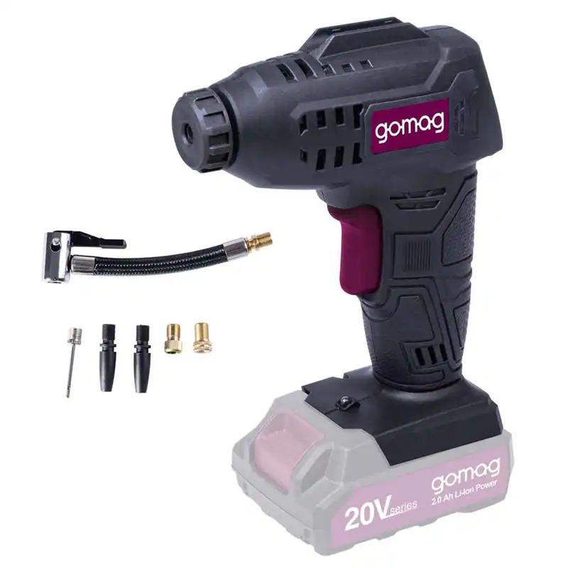 Gomag Akku Handkompressor GO-LP20 20V Luftpumpe mobil 7 bar Arbeitsdruck
