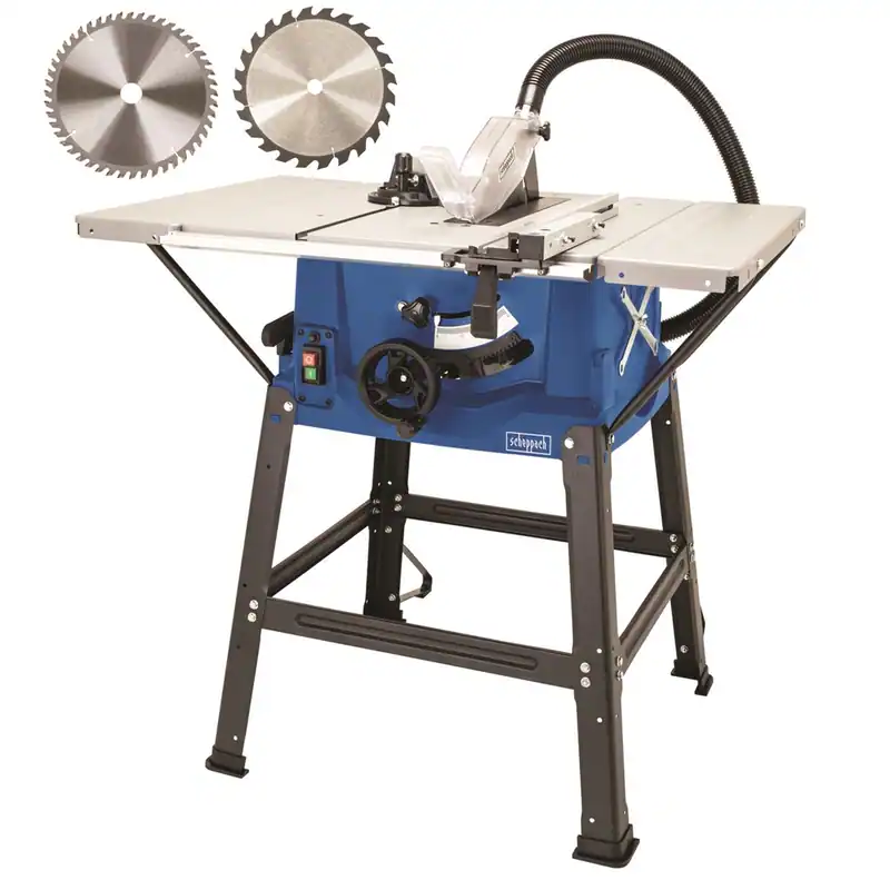 Scheppach Tischkreissäge HS100S 2000 W, mit Untergestell, 2 Tischverbreiterungen