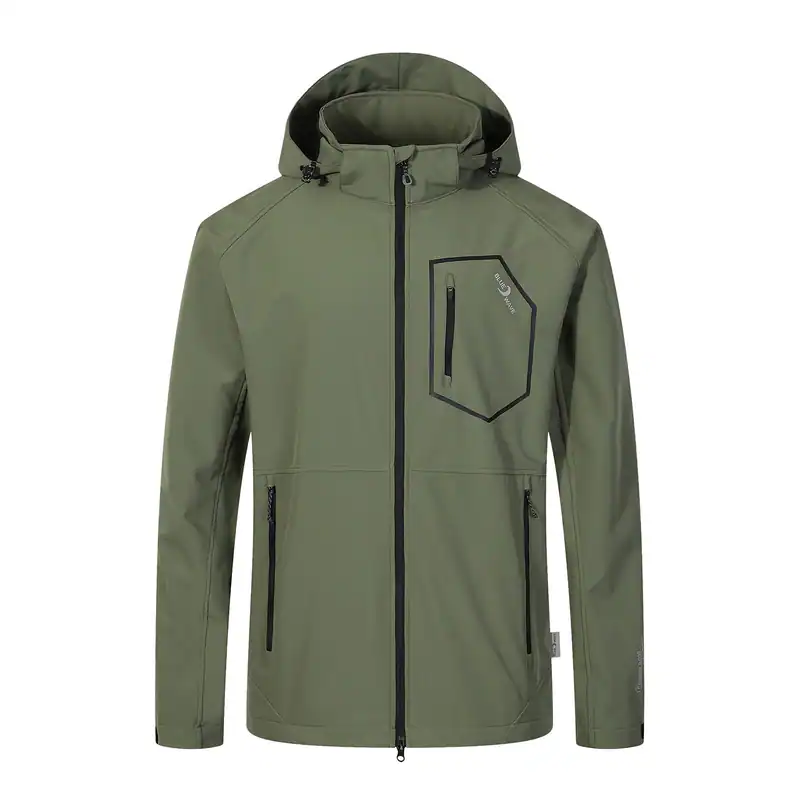 Blue Wave Übergrößen Softshelljacke oliv Louis