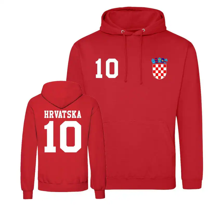 Herren Kroatien Hoodie Trikot Pullover mit Wunschname & Nummer WM Fußball Fan